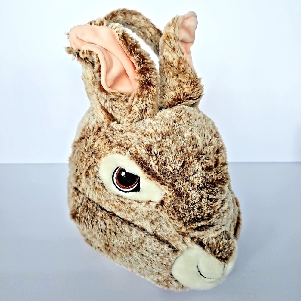 Peter Rabbit Plush Easter Basket Brown Fur Character Tote Bag Holiday Nursery‎